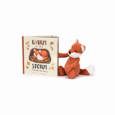 Jellycat Warm in the Storm and Bashful Fox Cub Medium USA | 29745MUNG